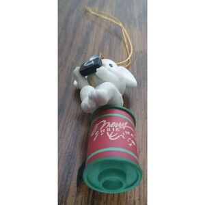 Vintage 1992 Mouse Christmas ornament Lustre Fame Mouse on Camera Film Roll